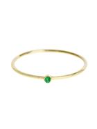 Jennifer Meyer Thin Emerald Stacking Ring