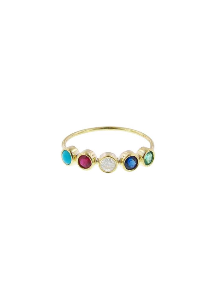 Jennifer Meyer Five Gemstone Ring