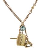 Just Jules Square Filigree Locket With Black Pearl