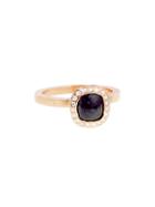 Todd Reed Square Black Diamond Solitaire In Rose Gold