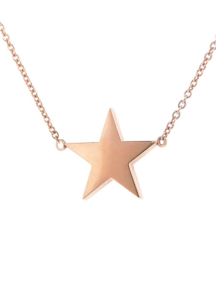 Jennifer Meyer Lucky Star Necklace - Rose Gold