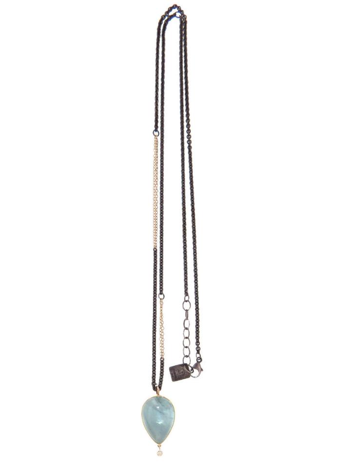 Jamie Joseph Aquamarine Drop Pendant Necklace