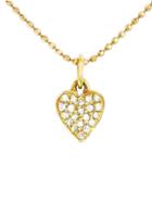 Jennifer Meyer Diamond Heart Necklace - Yellow Gold