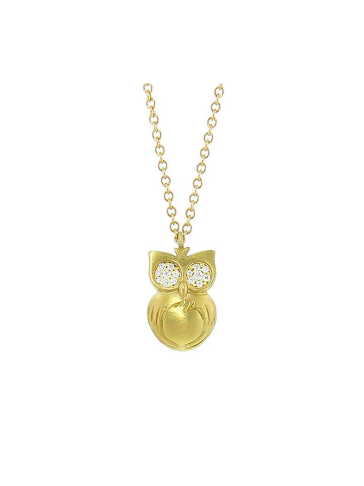 Finn Owl Pendant - Yellow Gold