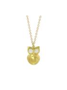Finn Owl Pendant - Yellow Gold