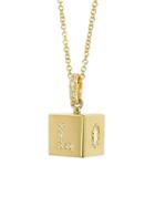 Jennifer Meyer Diamond Love Cube Necklace - Yellow Gold
