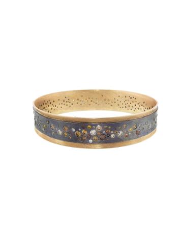 Todd Reed Rose Gold Bangle With Autumn And White Diamonds