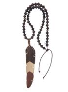 Catherine Michiels Tricolor Shaman's Feather Necklace