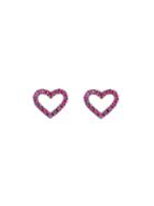 Finn Open Heart Ruby Stud Earrings