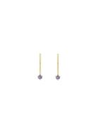 Wwake One-step Bar Earrings - Tanzanite