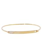 Jade Trau Matchstick Cuff With Diamonds - Yellow Gold Bracelet