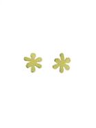 Himatsingka Mini Flat Gold Flower Studs