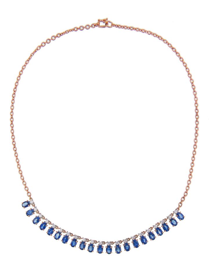 Irene Neuwirth Ceylon Sapphire And Diamond Necklace - Rose Gold