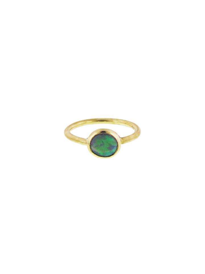 Irene Neuwirth Small Lightning Ridge Opal Stacking Ring