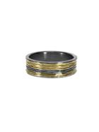 Todd Reed Gold And Silver Band With Patina