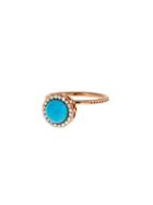 Ylang 23 Turquoise And Diamond Ring - Rose Gold