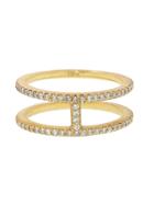 Nak Armstrong Pave Diamond Double Band - Yellow Gold