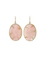 Annette Ferdinandsen Large Pink Mother Of Pearl Lunaria Earrings - Yellow Gold