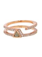 Nak Armstrong Rustic Diamond Asymmetric Ring - Rose Gold
