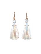 Irene Neuwirth Crystal Opal Teardrop Earrings With Rose Cut Diamonds