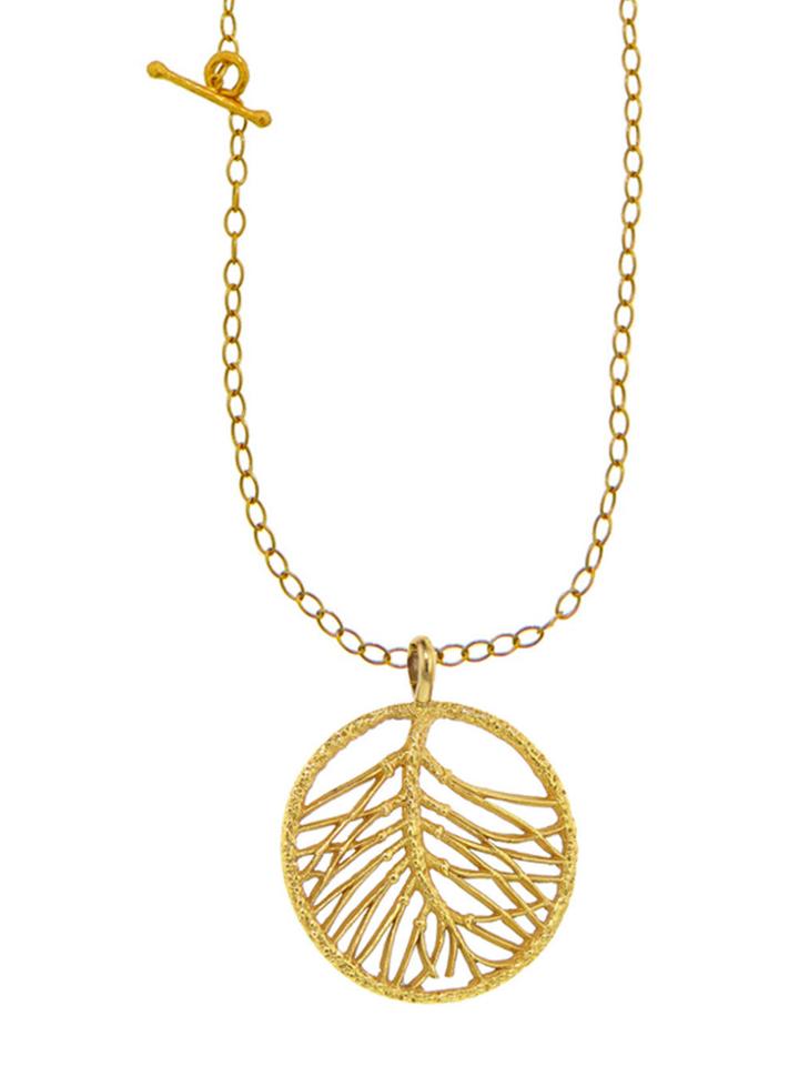 Cathy Waterman Pine Needles Pendant - 22 Karat Gold