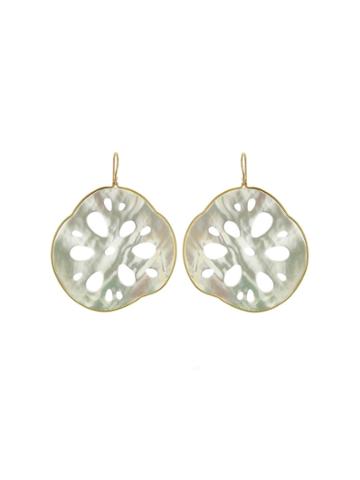Annette Ferdinandsen Large Lotus Root Earrings - Yellow Gold