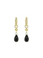 Jude Frances Black Onyx Earring Charms In Yellow Gold