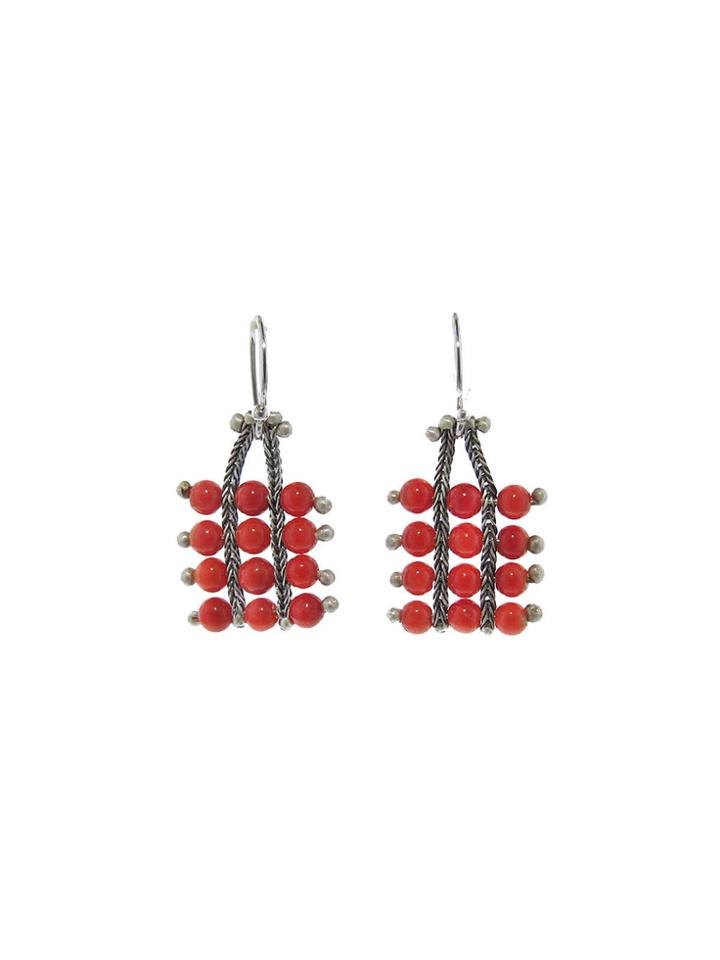 Ten Thousand Things Coral Square Pale Chain Earrings