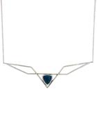 Monique Péan Cavansite Cage Necklace With Diamonds