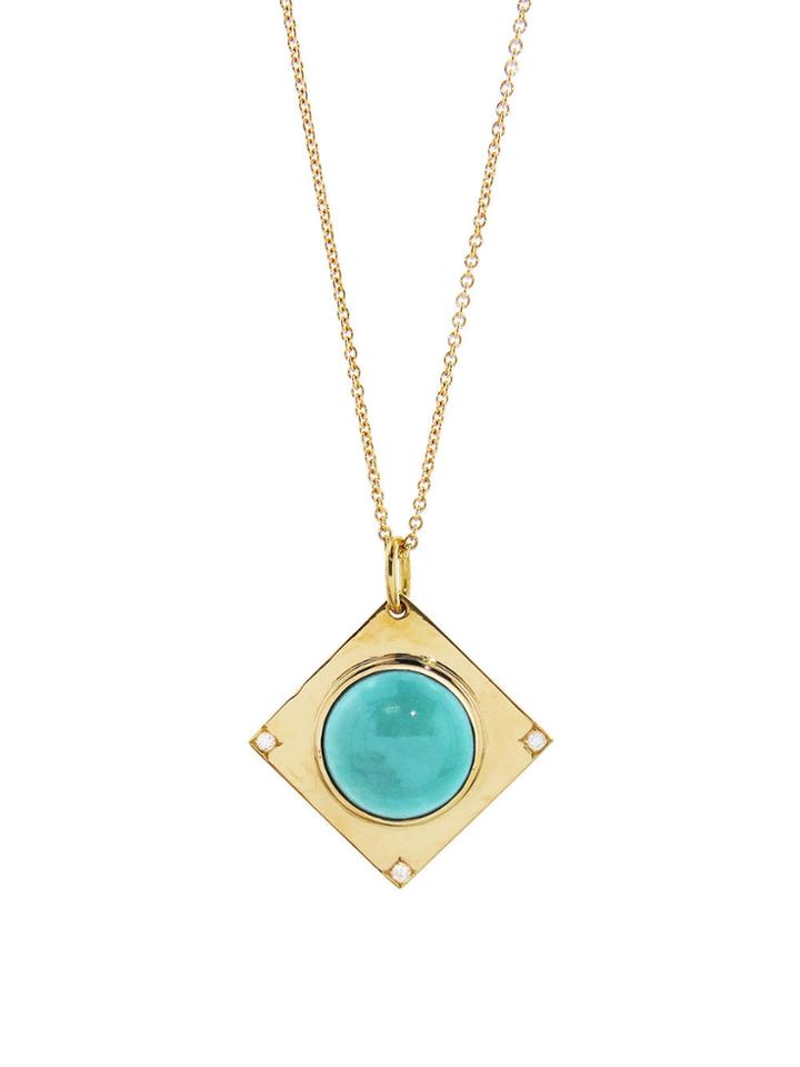 Ylang 23 Triple Diamond Turquoise Pendant
