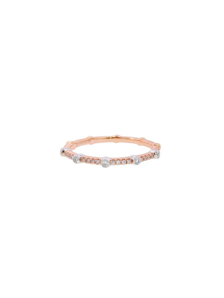 Hidalgo Micro Pave Segmented Band - Rose Gold