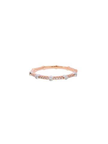 Hidalgo Micro Pave Segmented Band - Rose Gold