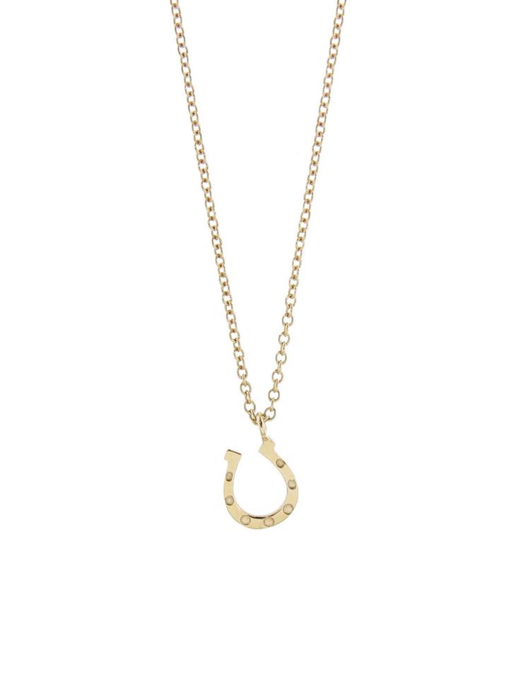 Finn Minor Obsessions Tiny Horseshoe Necklace - Yellow Gold