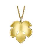 Finn Large Fig Leaf Pendant - Yellow Gold