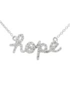 Sydney Evan Hope Necklace In Diamonds - White Gold