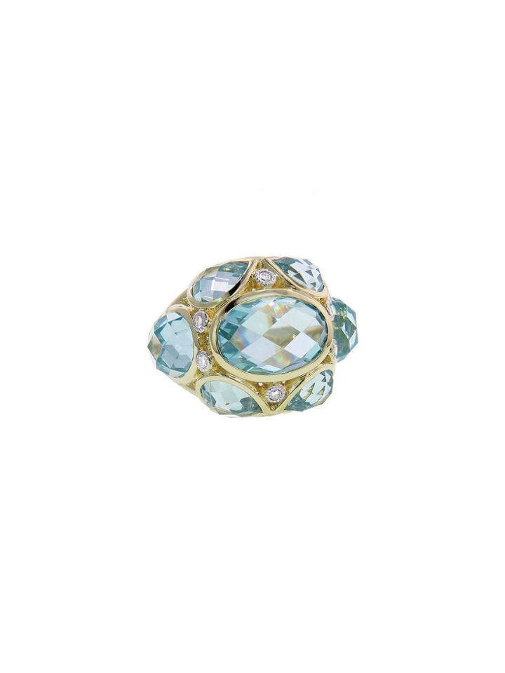 Jude Frances Apatite Quartz Flower Dome Designer Ring