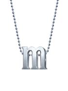 Alex Woo Lowercase 'm' Necklace - Sterling Silver