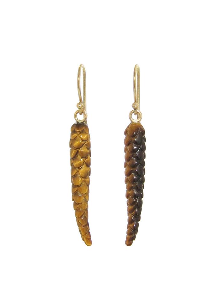 Annette Ferdinandsen Single Birch Tree Seed Earrings - Yellow Gold