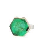 Jamie Joseph Hexagonal Brazilian Emerald Slice Ring