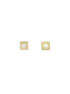 Ylang 23 Diamond Cube Earrings - Yellow Gold