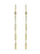 Jennifer Meyer Diamond Bar Drop Earrings - Yellow Gold