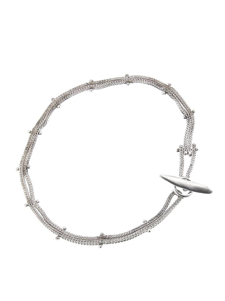 Ten Thousand Things Handmade Foxtail Bracelet In Silver