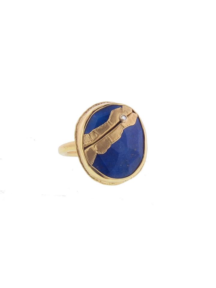 Jamie Joseph Oval Lapis Joinery Ring