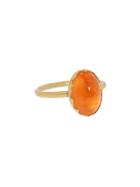 Annette Ferdinandsen Mandarin Garnet Egg Ring - Yellow Gold