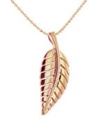 Jennifer Meyer Designer Jewelry Leaf Necklace - Rose Gold