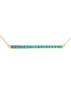 Jennifer Meyer Turquoise Stick Necklace - Yellow Gold
