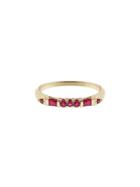 Lori Mclean Baguette And Brilliant Cut Ruby Stacking Ring