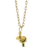 Jennifer Fisher Small Knot Charm Necklace - Yellow Gold