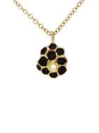 Jamie Joseph Small Artisan Black And Gold Honeycomb Necklace With Bee