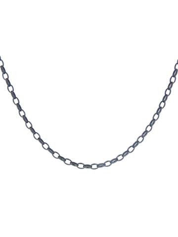 Erica Molinari Small Oval Link Chain - 16 - Oxidized Sterling Silver